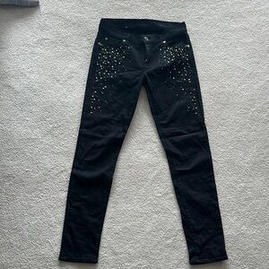 7 for all mankind Black Studded Women's Jeans
